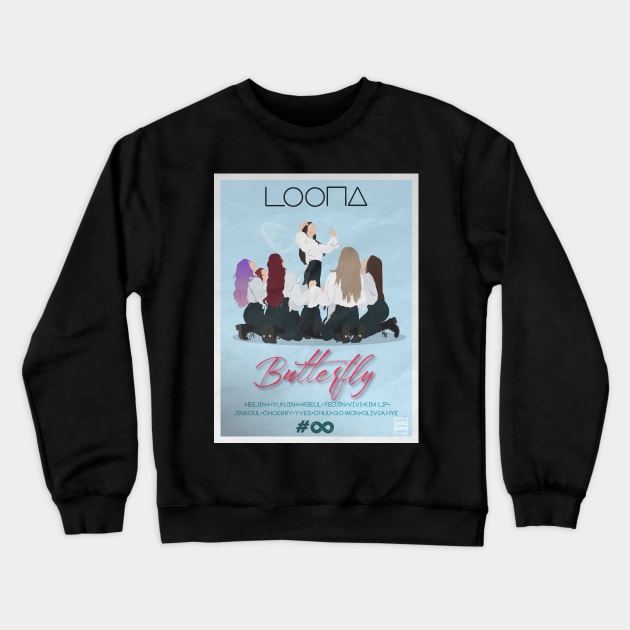 LOONA BUTTERFLY POSTER STYLE Crewneck Sweatshirt by Jedi_amt